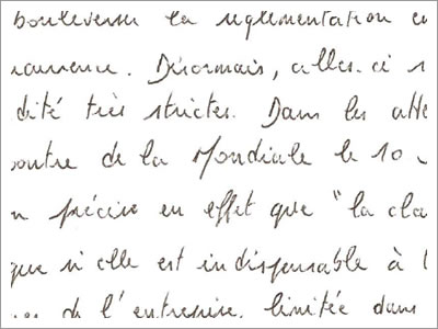 Handwriting sample from anonymous female, aged 52. Image showing anonymous handwriting sample from a female, aged 52.